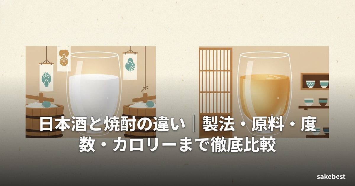 日本酒と焼酎の違い|製法・原料・度数・カロリーまで徹底比較