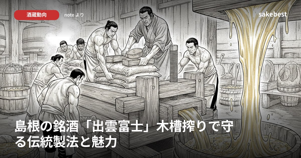 島根の銘酒「出雲富士」木槽搾りで守る伝統製法と魅力